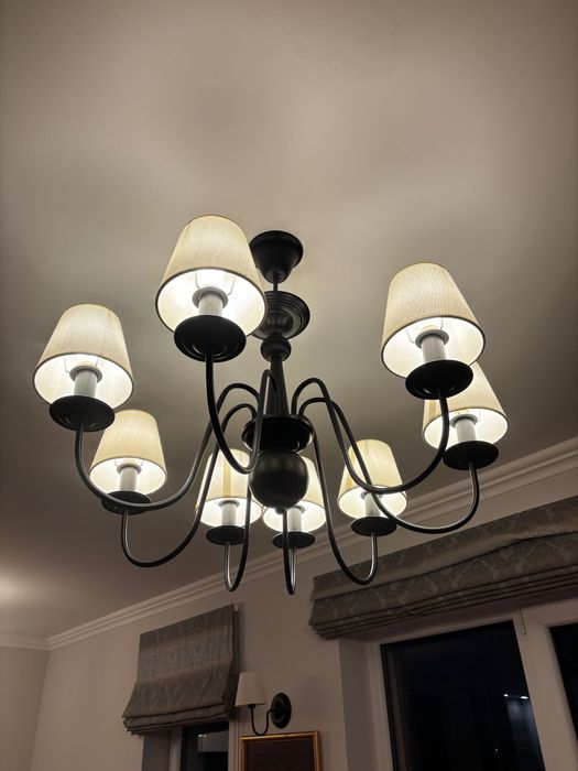 Komplet lamp wiszących i kinkietów