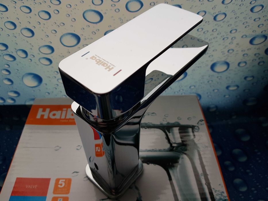 Смеситель змiшувач для умывальника Haiba Kubus 001 Латунь 100%