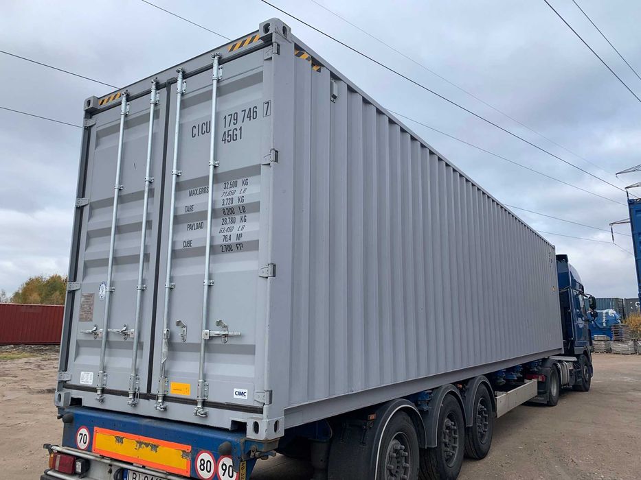 Nowy 2026, kontener, kolory, magazyn, 40hc, 12 metrow - tani transport