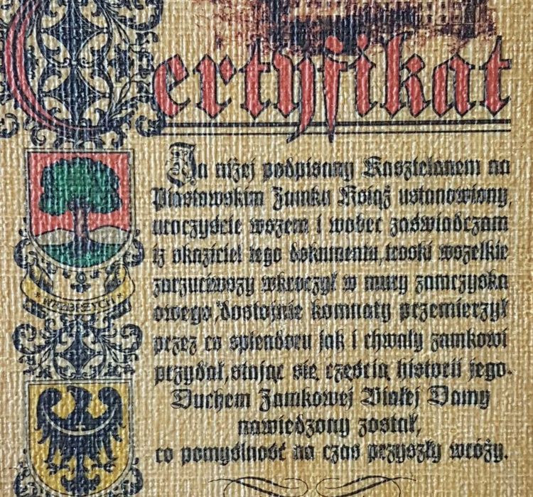 Certyfikat na zamek-
nieorginalny