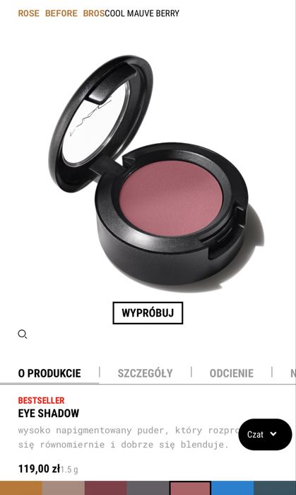 Mac cień  matowy Rose before bros