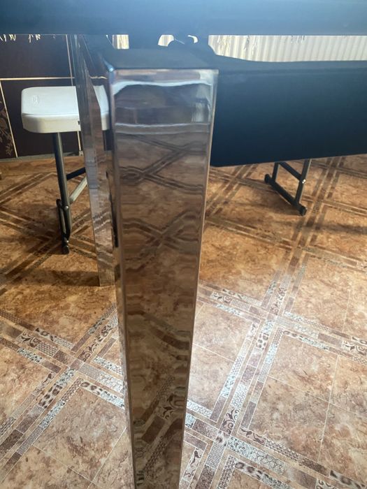 Стіл кухонний 120*80 розкладний скляний