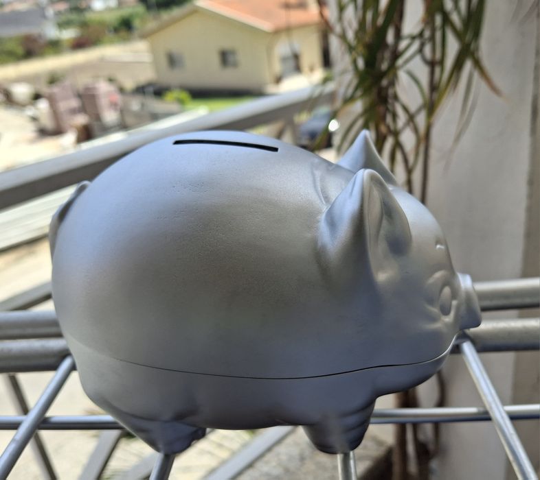 Porquinho mealheiro, poupa,junta dinheiro e vive mais.