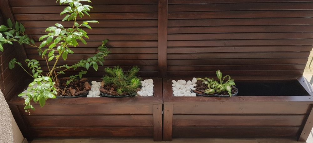 Donice doniczki taras balkon  drewno