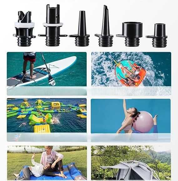 Elektryczna Pompka Samochodowa na Camping SUP Swonder 20 PSI 6Końcówek