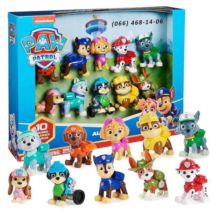 Оригінал Щенячий патруль Подарунковий набір 10 фігурок Paw patrol
