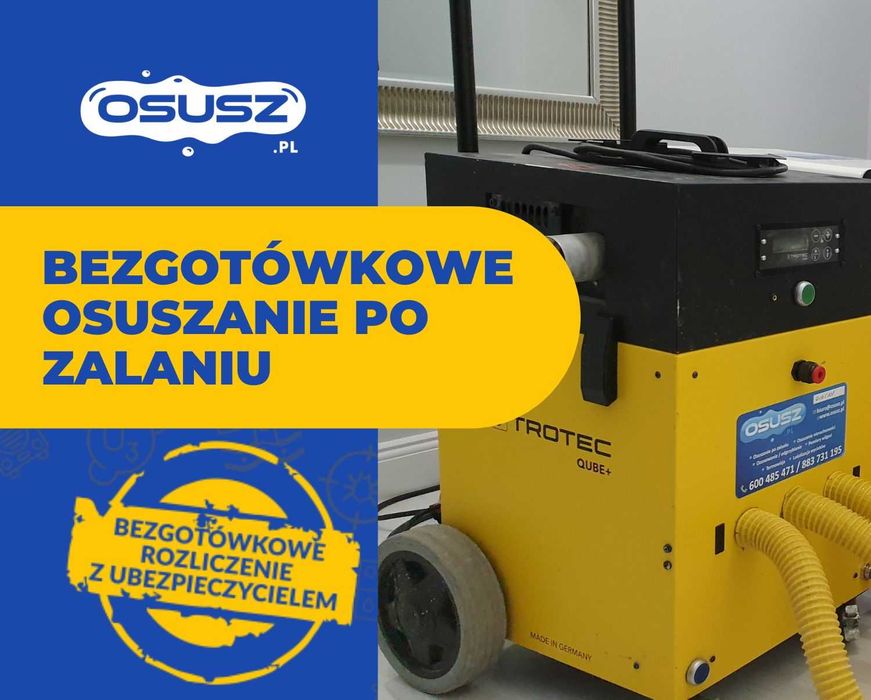 OSUSZANIE budynków, LOKALIZACJA wycieków, wynajem osuszaczy WROCŁAW