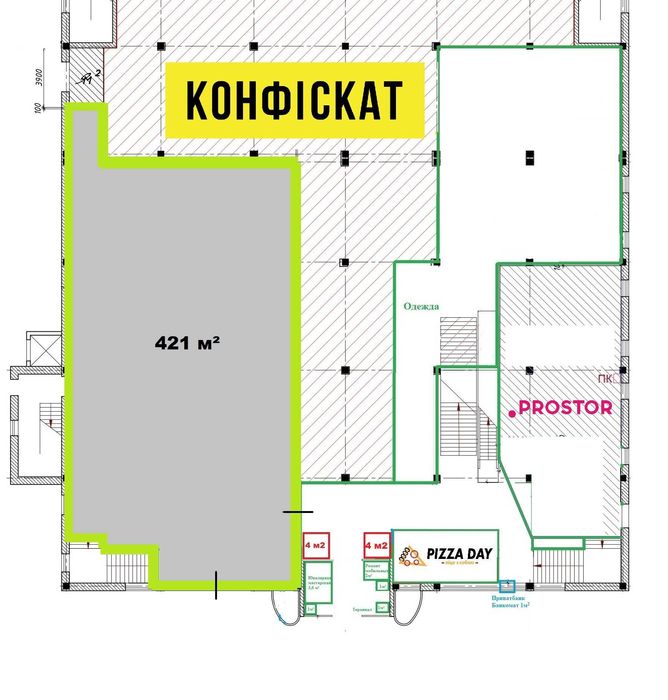 400м² Фасад, Хороший траф, красная линия, Витрина, Левобережный 3