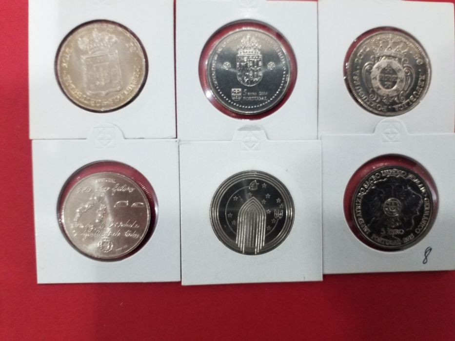 Moedas portuguesas em euros.