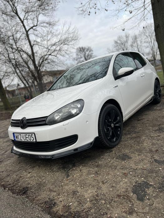 Golf 6 Przednia Dokładka Zderzaka Standard Czarny Połysk