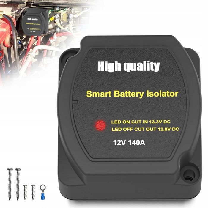 Podwójny separator akumulatorów 12 V 140 A, wrażliwy na napięcie VSR