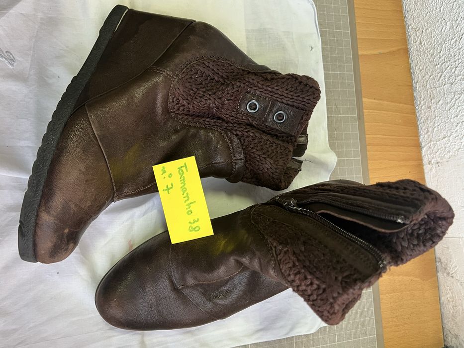 Sapatos e botas em pele n° 36 e 38