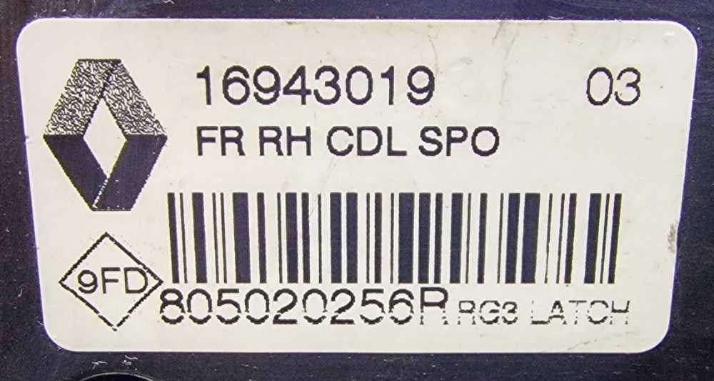 Fechadura / Fecho Porta Frente Direito 805020256R - RENAULT MEGANE IV Hatchback