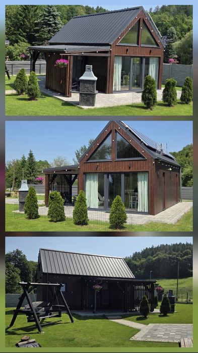 Domek w górach ( Karkonosze ) ogrodzony z balią