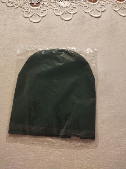 Zielona czapka wiosenna jesienna 92 z podszewką dla dziecka