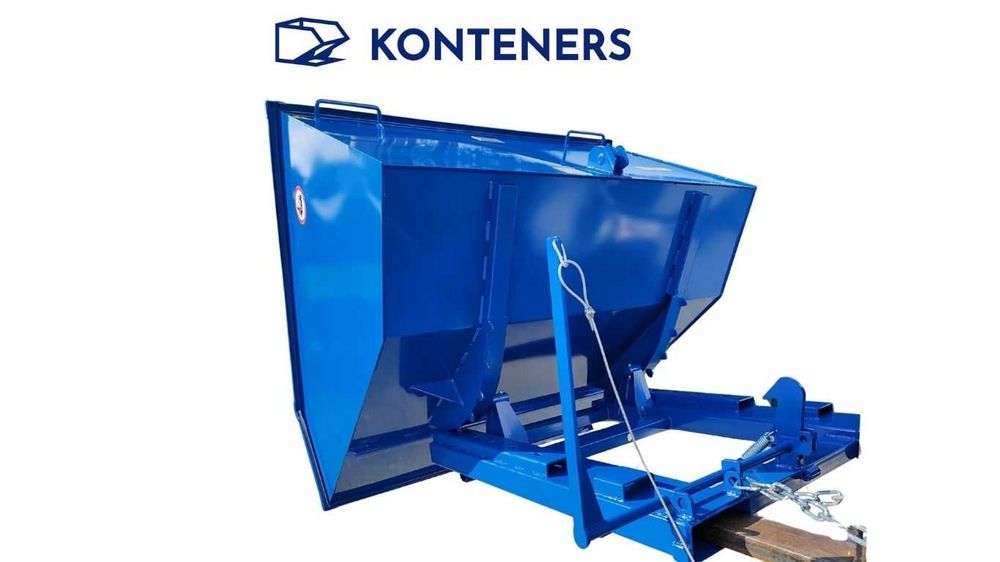 Kontener samowyładowczy KOLEBA 1500 l/ 1,5m3 odpady CNC, złom, drewno