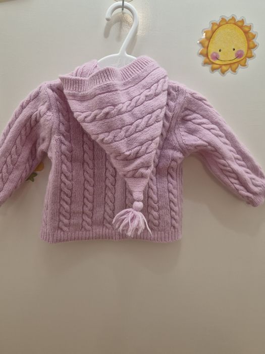 Sweterek Jojo Maman Bébé r.62-68 80% wełny jagnięcej.