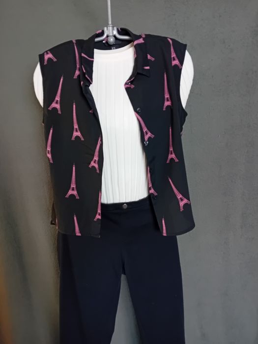 #H&M koszula czarna wieża Eiffla