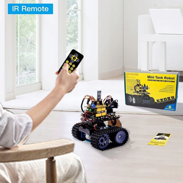 Robot do nauki zestaw 4WD IDE Tank edukacyjny robotyka mechatronika program