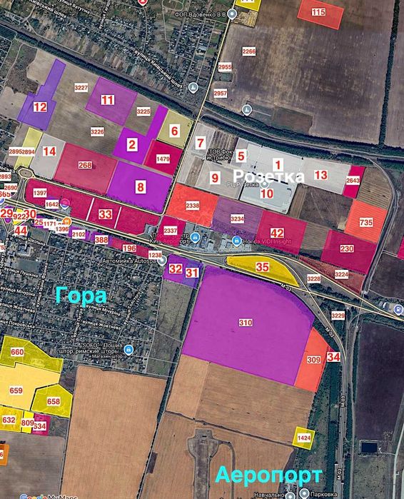 Продаж фасадної ділянки під комерцію вздовж шосе Київ-Бориспіль.