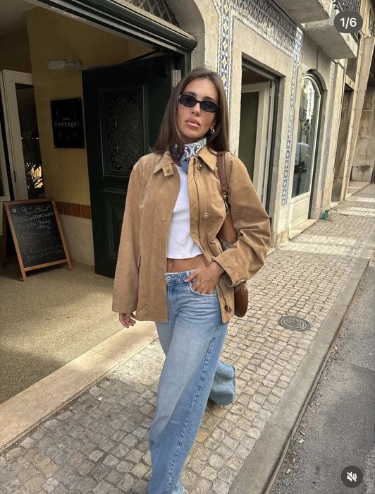 Замшева куртка Zara