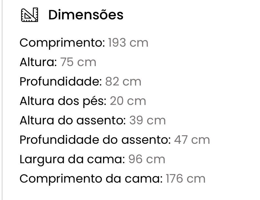 Sofá-cama como Novo