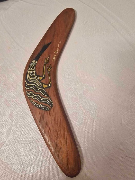 Bumerangue Australiano em Madeira - Assinado