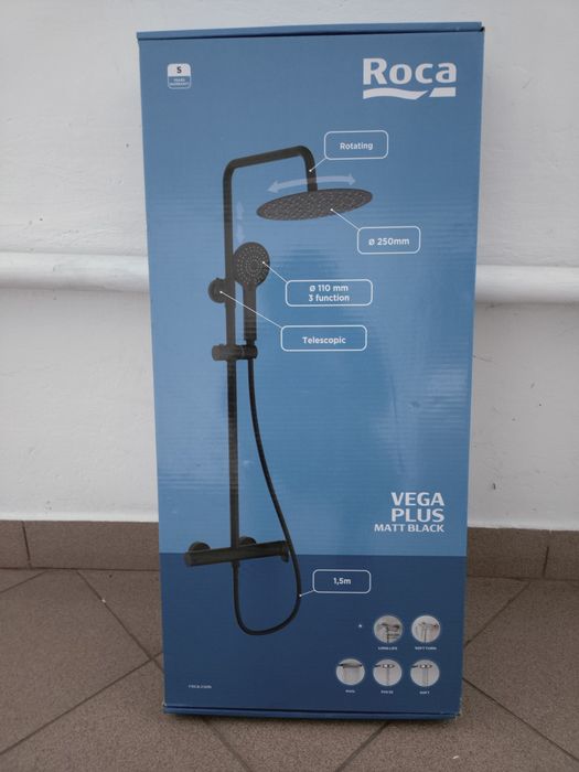 NOWA Bateria prysznicowa z deszczownicą ROCA