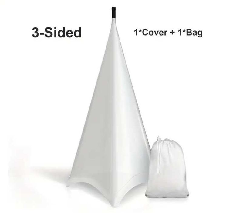 Osłona na statyw głośnikowy kolumnowy biała, wys.140-150cm