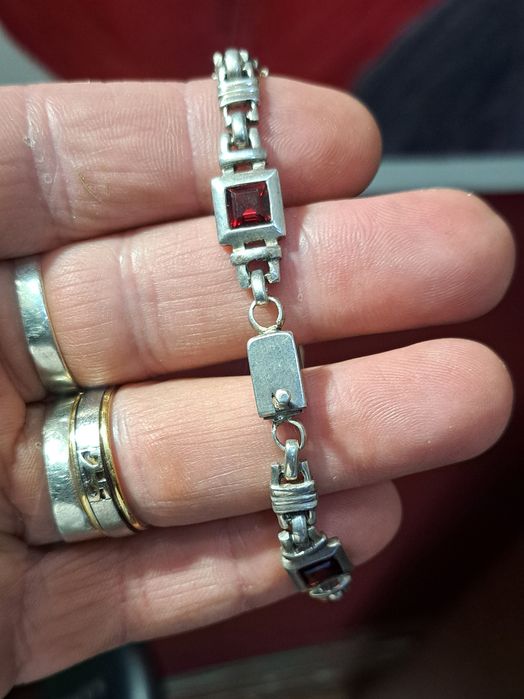 Pulseira em prata vintage.