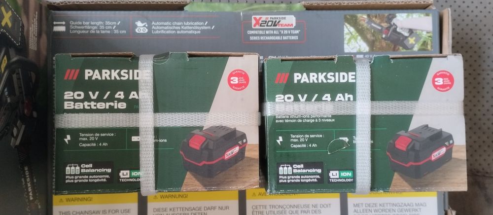 Motoserra Parkside Performance 40V com 2 baterias 4Ah novas