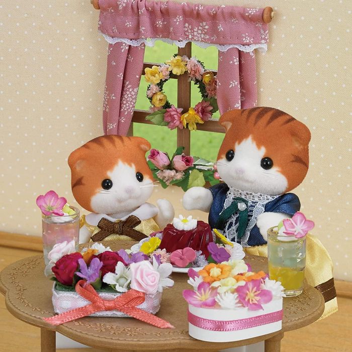 Набір Sylvanian Families Maple cat family Сімʼя рудих кленових котів