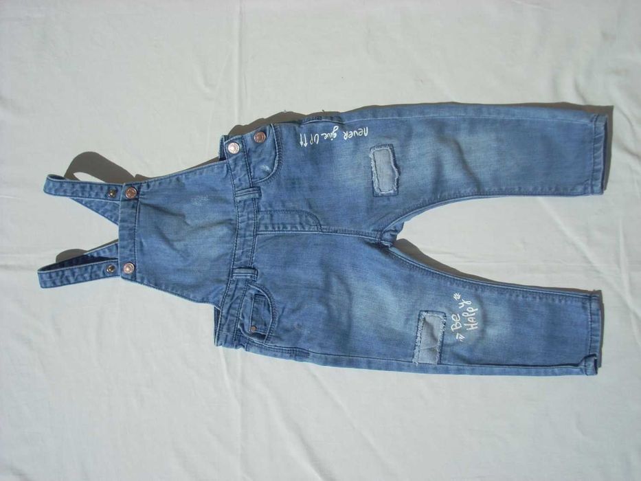 Zara Baby Girl Ogrodniczki jeansowe 12 18 msc 86 cm