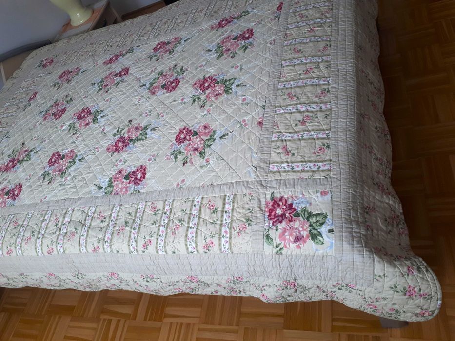 nowa duża narzuta na kanapę łóżko dwustronna bawełna