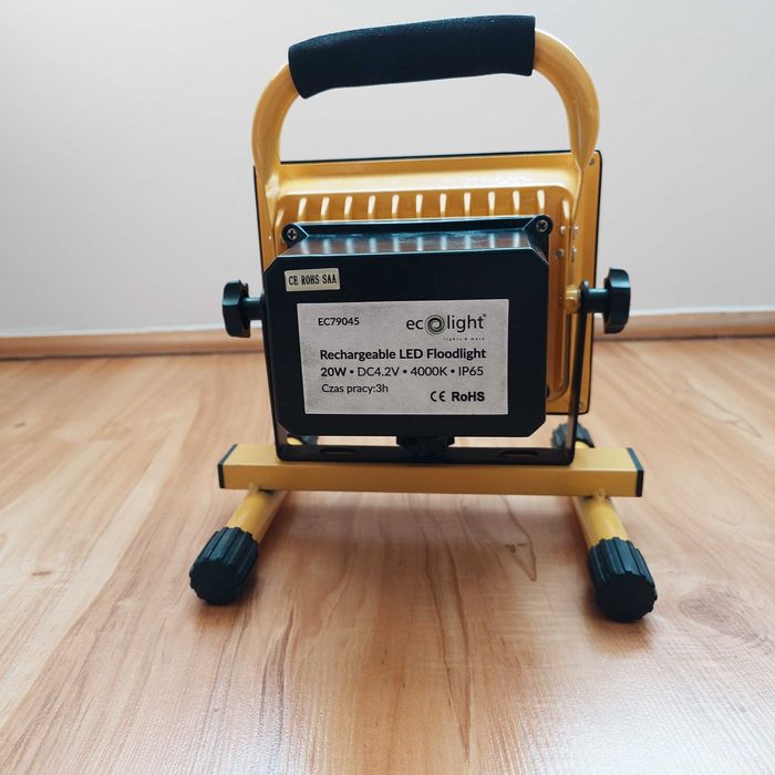 ECOLIGHT EC79045 - Naświetlacz Akumulatorowy Led 20W - 4000K