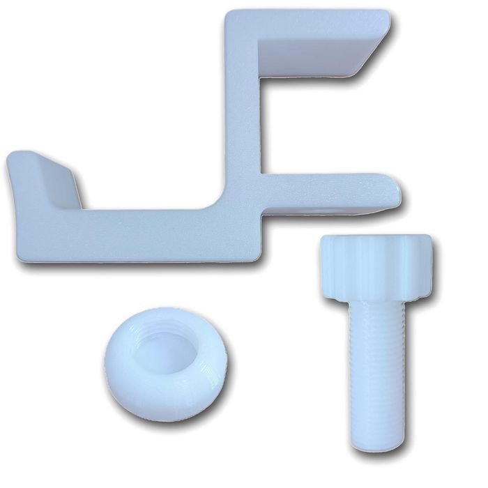 Uchwyt Wieszak Do Blatu Biurka Na Słuchawki Szybki Montaż Biały