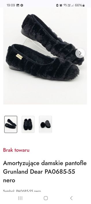 Nowe baleriny kapcie zdrowotne Grunland 37