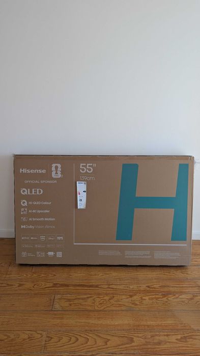 Hisense 55E7S QLED 4K 55" – como nova, usada apenas 1 vez