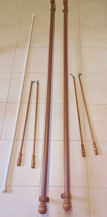 Varão para cortinado em madeira