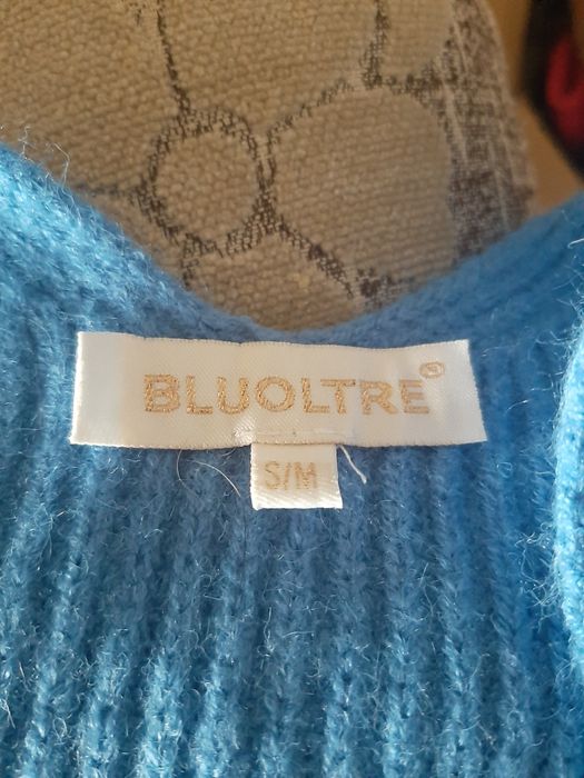 Komplet Sweter + Sukienka Szafir Prążkowana Dzianina S/M