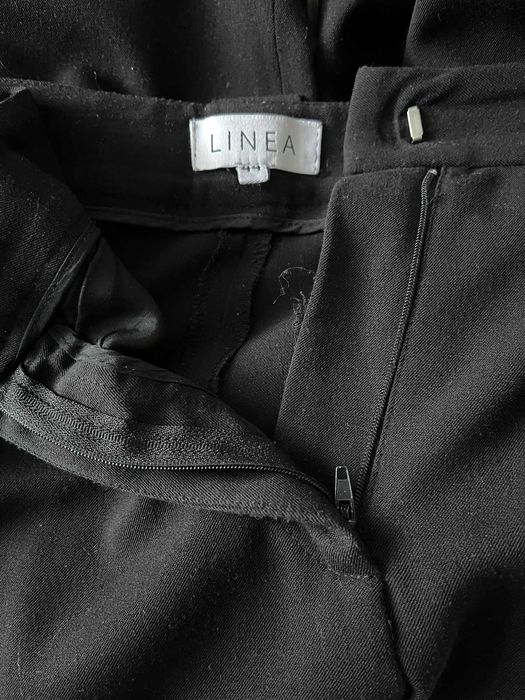 Linea Spodnie Czarne szersze nogawki R.44