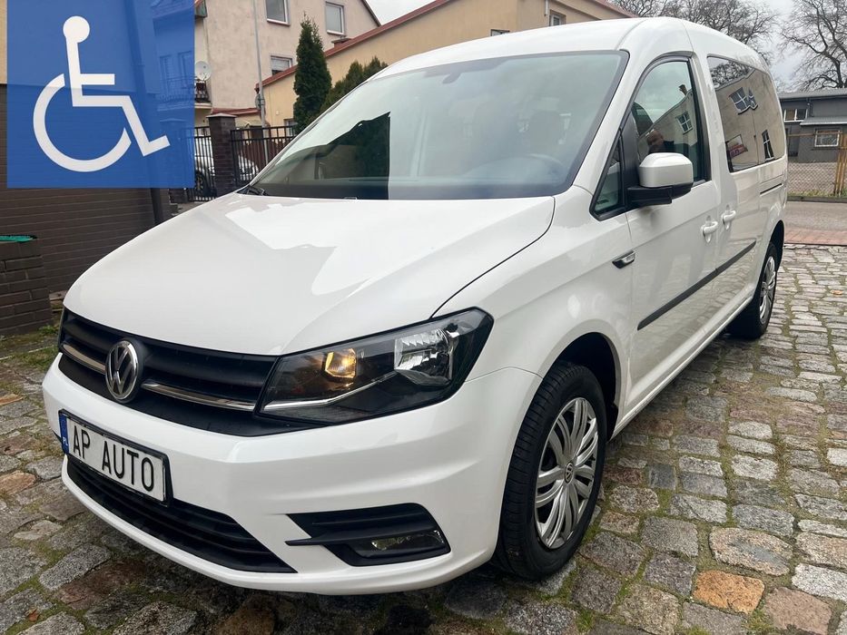 Volkswagen Caddy Automat * Rampa na wózek inwalidzki * Long * 5 - Osobowy