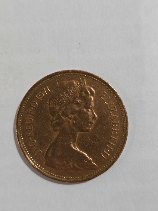 Moeda rara 2 new Pence 1971 - Inglaterra