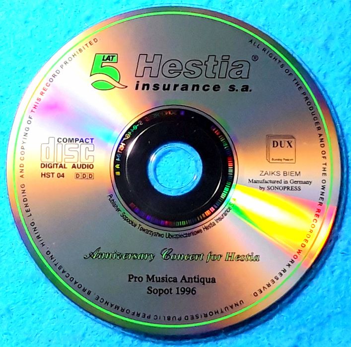 Anniversary Concert For Hestia - Pro Musica Antiqua Barock Sonatas CD