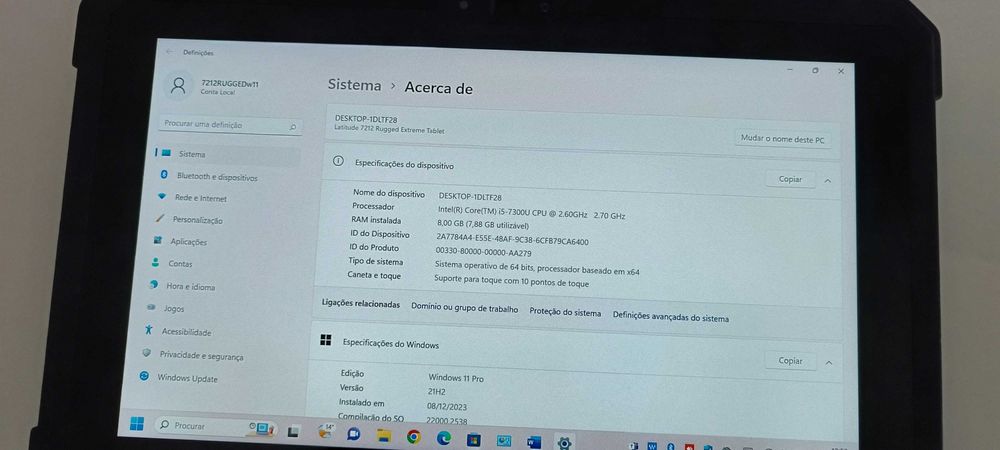 Dell Latitude 12 7212 Rugged/11.6” FHD/Touch/i5/SSD/8GB RAM Robusto