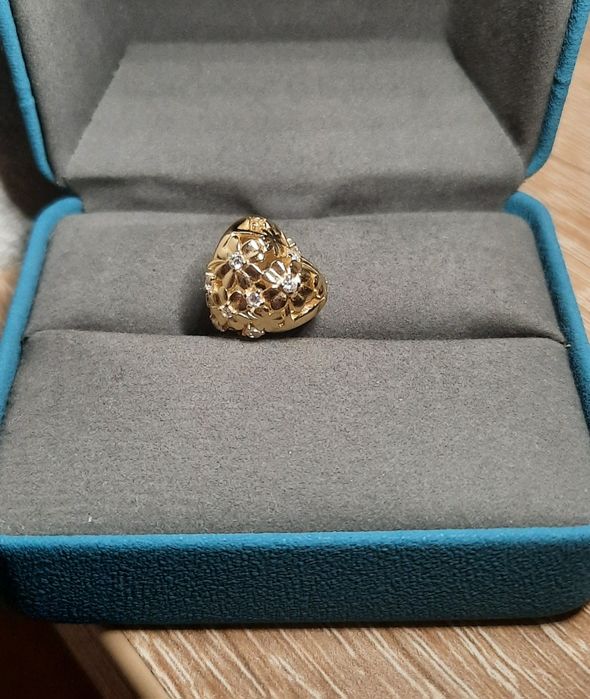 Nowa srebrna pozłacana zawieszka typu Pandora charms s925