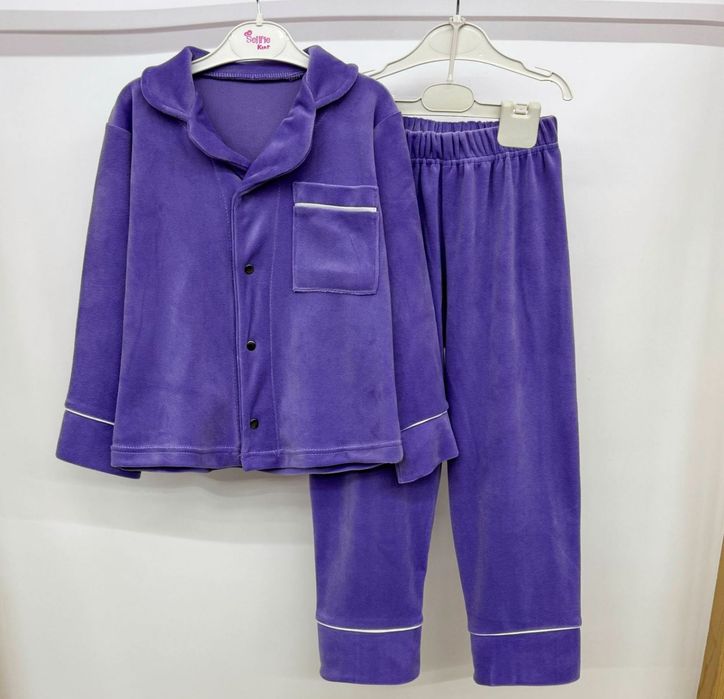 110-158см Дитяча велюрова піжама для дівчинки