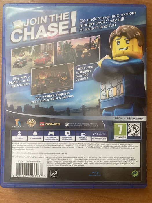 Продаю игру на PS4 Lego city undercover