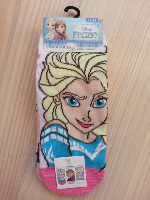 Фірмові шкарпетки «Frozen», Disney для дівчинки р.31-34 (3 пари)