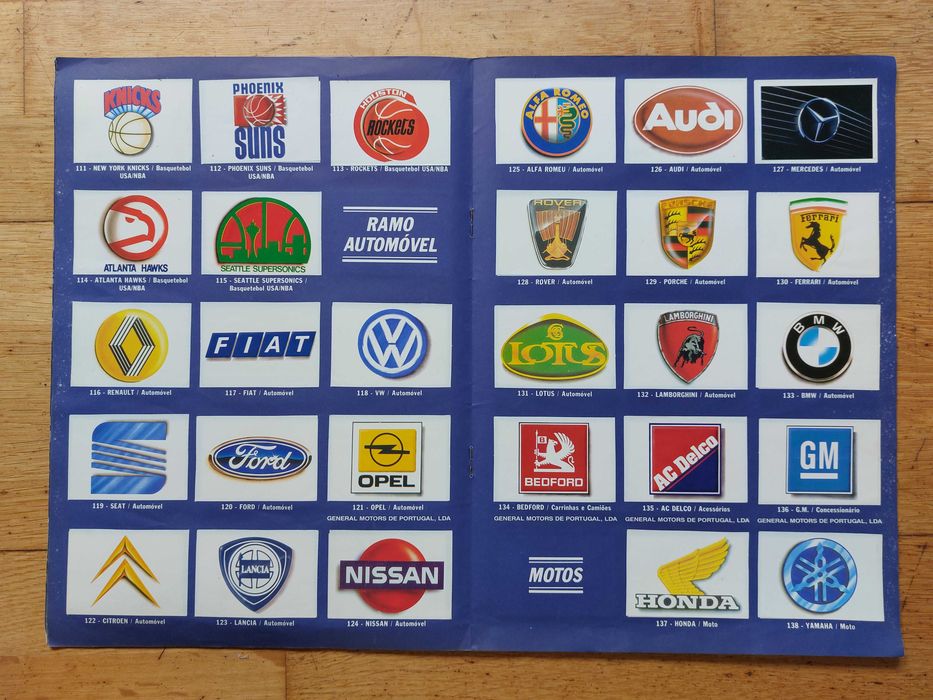 Caderneta de cromos "Onda de marcas" - Completa